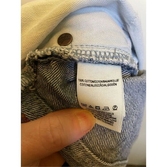 Free People Fields of Sun Boulder Beach Butterfly Frayed Denim Short 27 - Picture 16 of 16